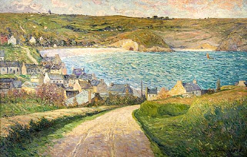 The Beach at Morgat Maxime Maufra tablo - Dekolata