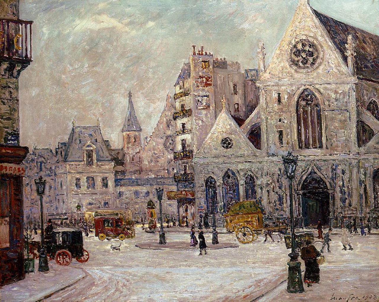 The Church of Saint Nicolas of the Fields, Saint Martin street (1908) Maxime Maufra tablo - Dekolata
