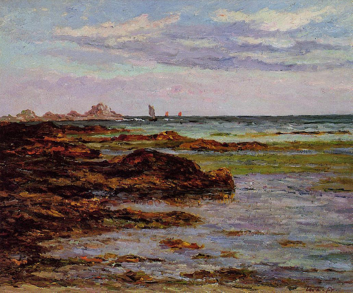 The Coastline in Brittany Maxime Maufra tablo - Dekolata