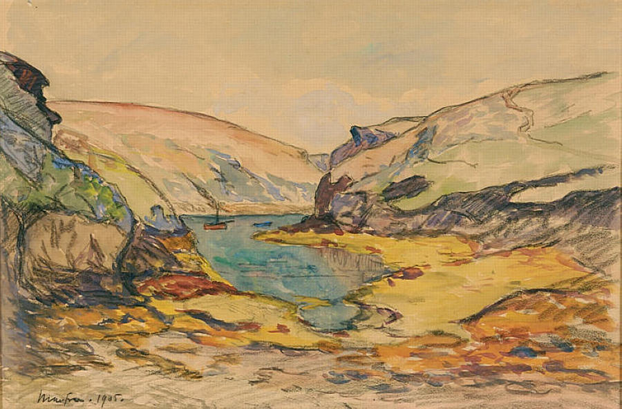 The Conch at Vieux Chateau (1905) Maxime Maufra tablo - Dekolata