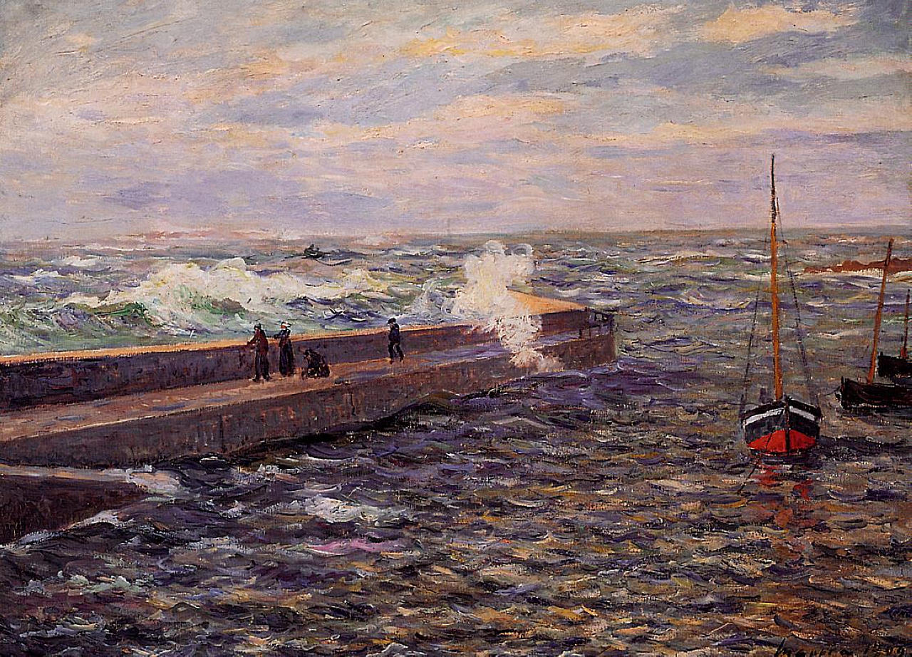 The Jetty at Pontivy (1909) Maxime Maufra tablo - Dekolata