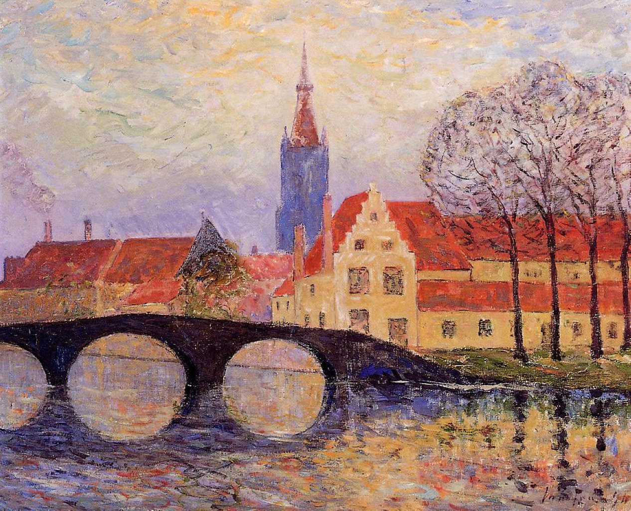 The Leguenay Bridge (1894) Maxime Maufra tablo - Dekolata