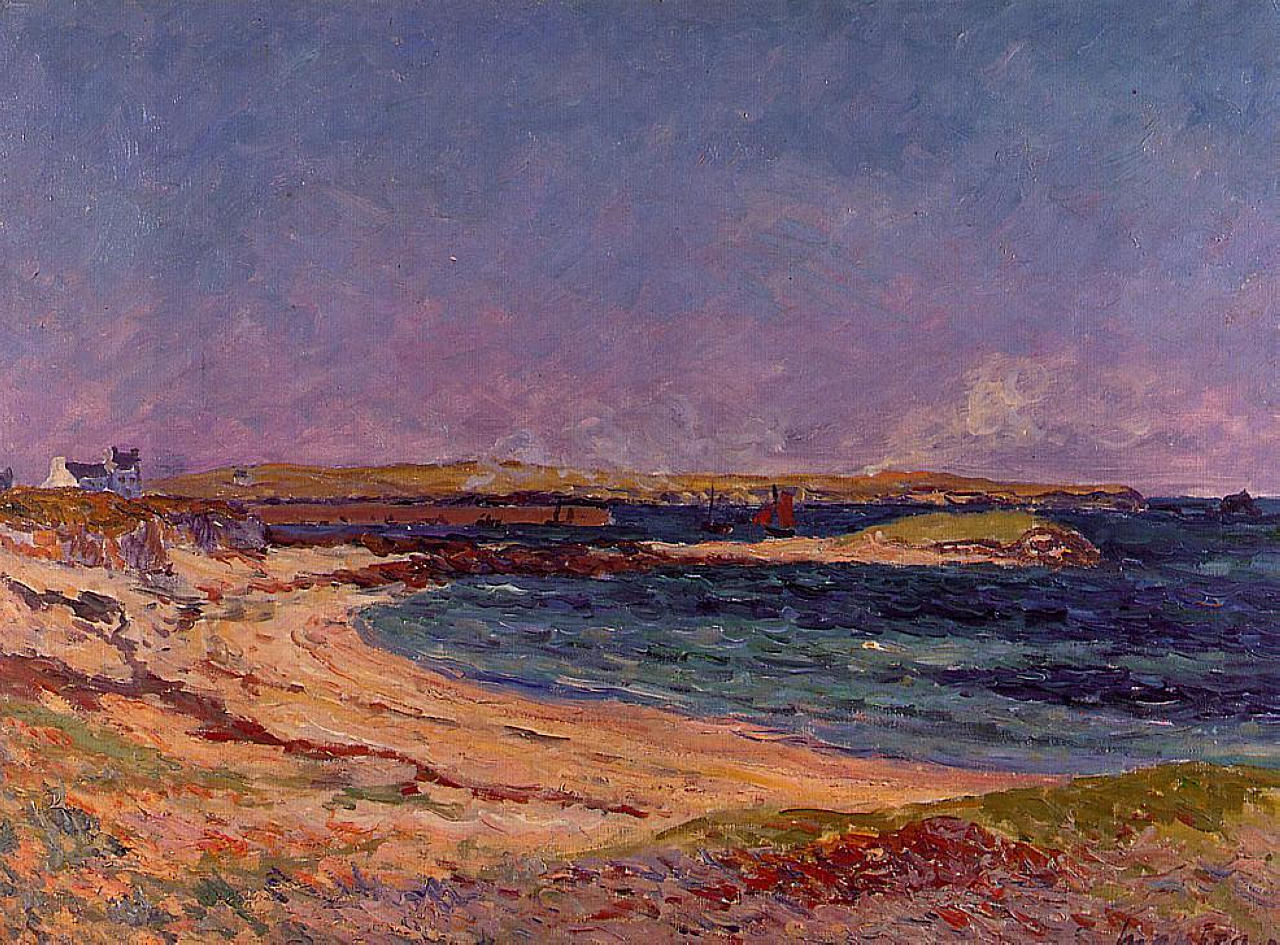 The Portivy Beach (1907) Maxime Maufra tablo - Dekolata