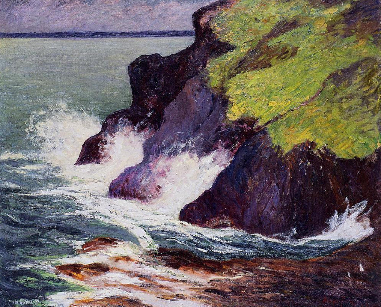 The Three Cliffs (1894) Maxime Maufra tablo - Dekolata