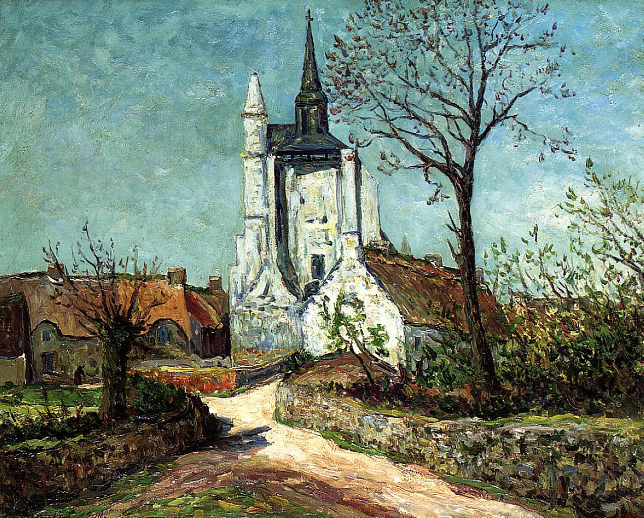 The Village and Chapel of Sainte Avoye (Morbihan) (1908) – Maxime Maufra Tablo