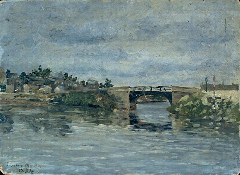 The old Bridge in Barbin (1884) Maxime Maufra tablo - Dekolata