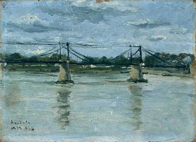 The old bridge in Ancenis (1884) Maxime Maufra tablo - Dekolata