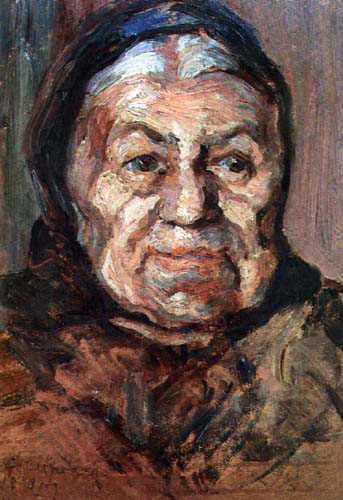 Portret Starice (Portrait of An Old Woman) Nadežda Petrović tablo - Dekolata