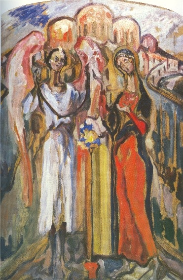 Annunciation (1931) Oleksa Novakivskyi tablo - Dekolata