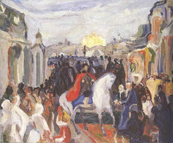 Bohdan Khmelnytsky Enters Kyiv (1914) – Oleksa Novakivskyi Tablo