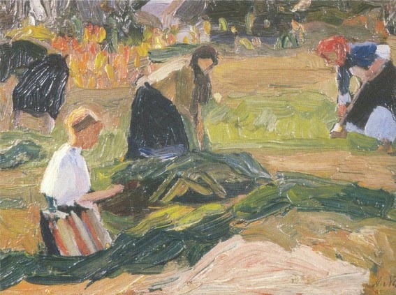 In Vegetable Garden (1901) Oleksa Novakivskyi tablo - Dekolata