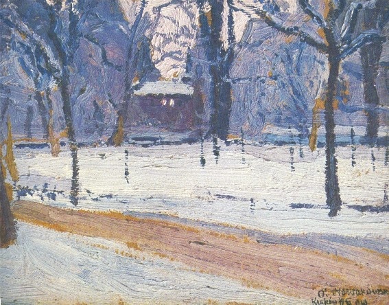 Krakow Hoarfrost (1911) Oleksa Novakivskyi tablo - Dekolata