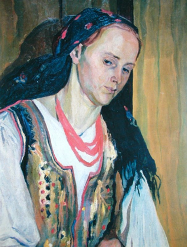 Portrait of Artist's Spouse (1906) Oleksa Novakivskyi tablo - Dekolata