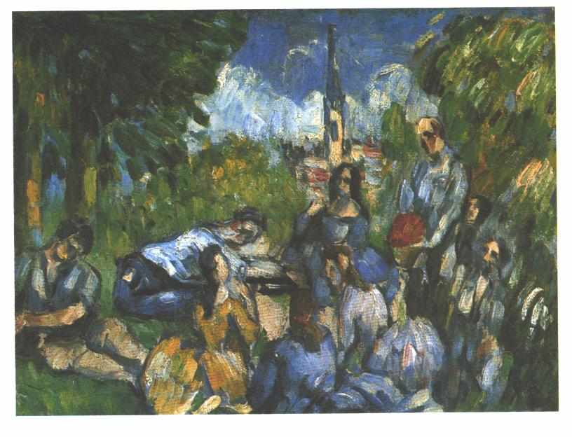 A Lunch on the Grass (1876) Paul Cézanne tablo - Dekolata