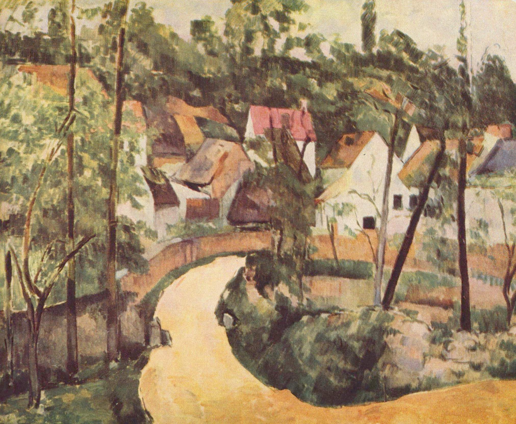 A Turn in the Road (1882) Paul Cézanne tablo - Dekolata