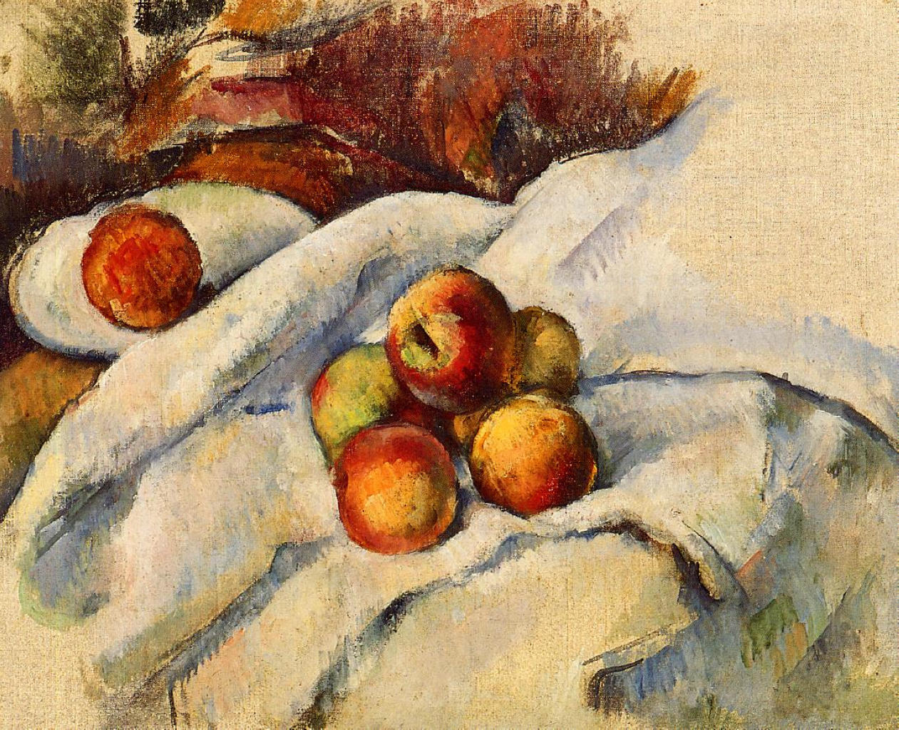 Apples on a Sheet (1900) Paul Cézanne tablo - Dekolata