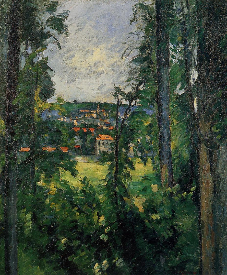 Auvers. View from Nearby (1877) Paul Cézanne tablo - Dekolata