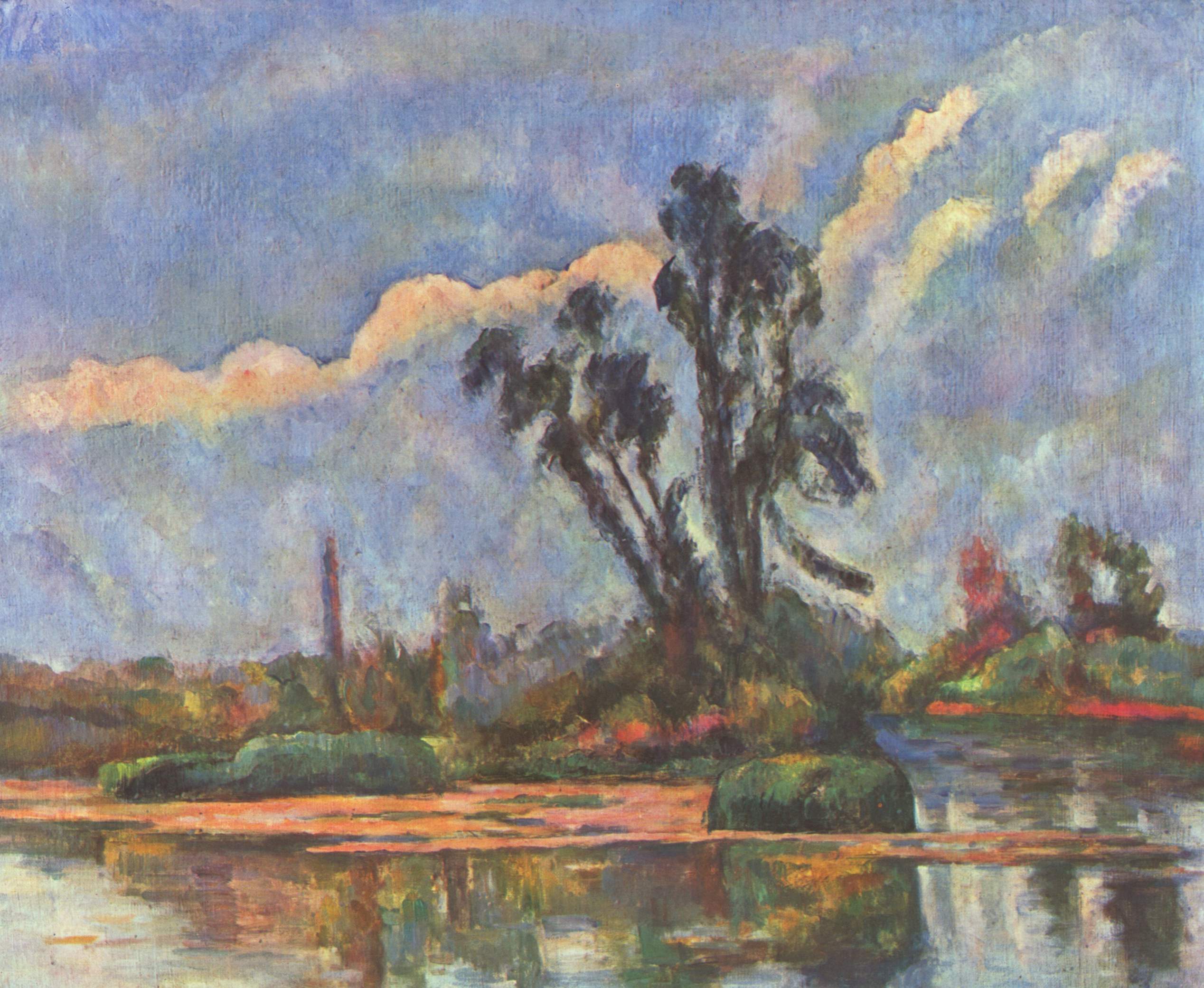 Bank of the Oise (1888) Paul Cézanne tablo - Dekolata