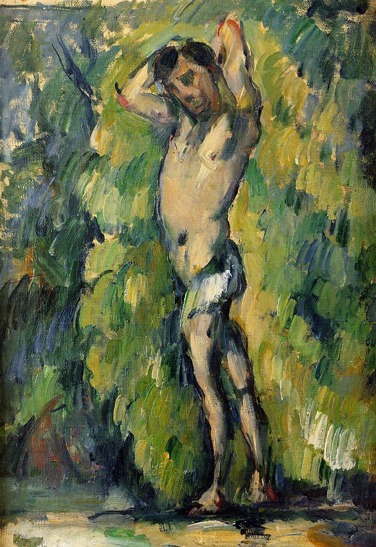 Bather (1877) Paul Cézanne tablo - Dekolata