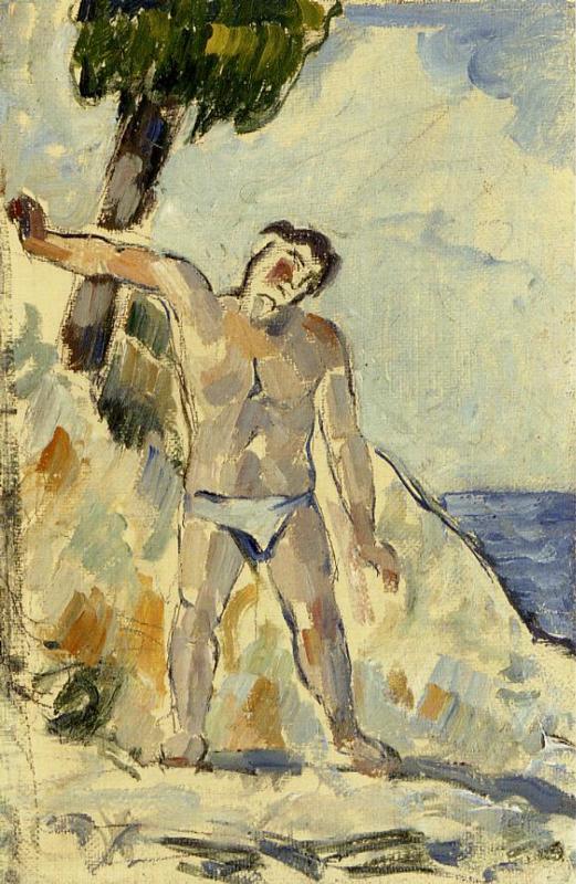 Bather with Arms Spread (1876) Paul Cézanne tablo - Dekolata