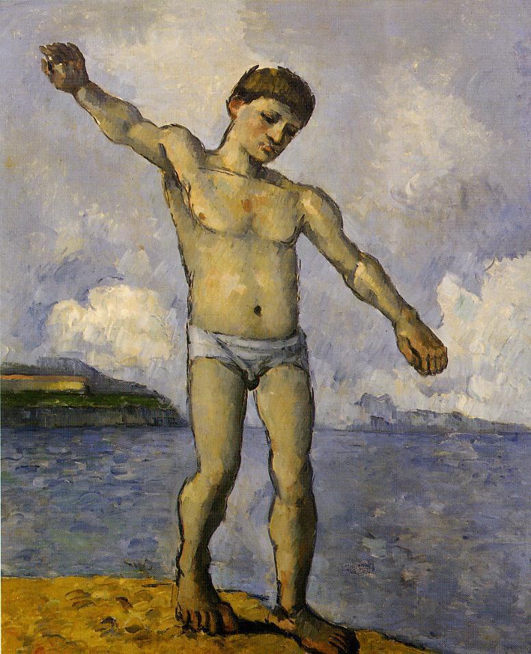 Bather with Outstreched Arms (1878) Paul Cézanne tablo - Dekolata