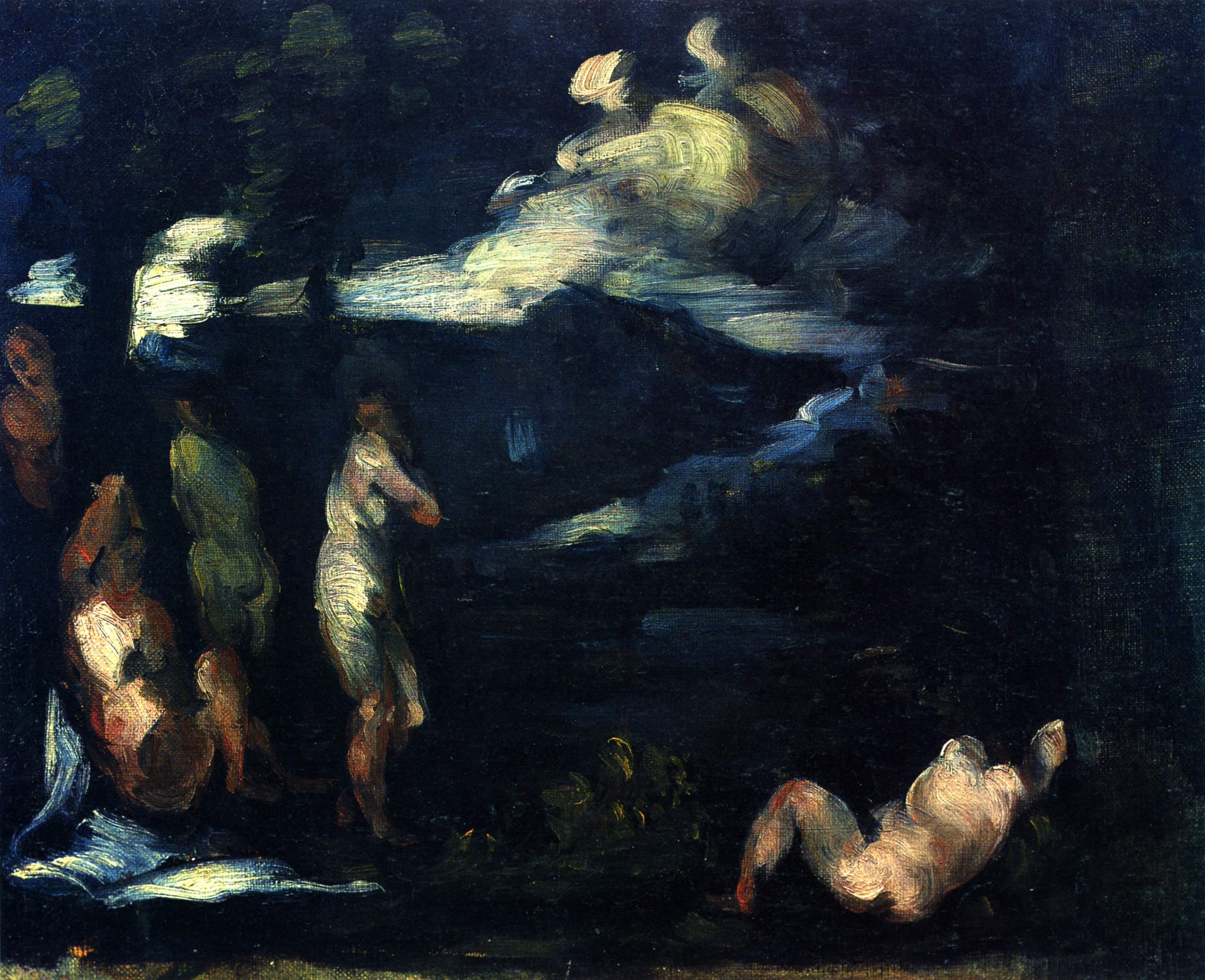 Bathers (1870) Paul Cézanne tablo - Dekolata