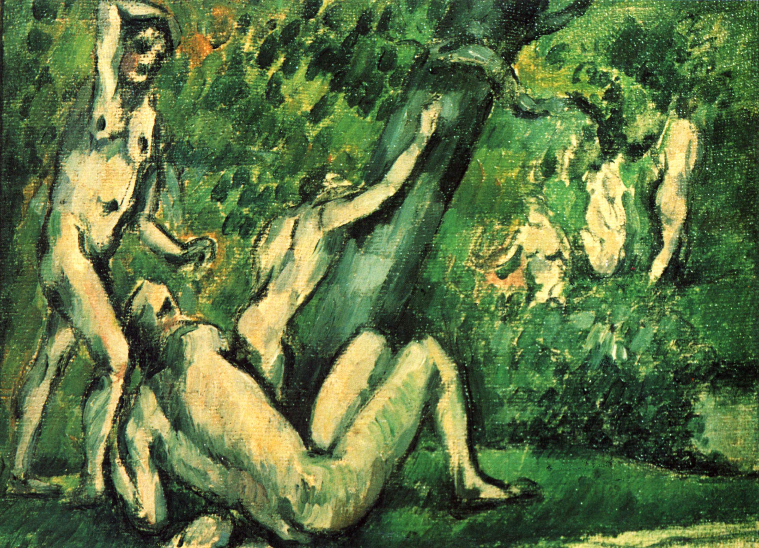Bathers (1877) – Paul Cézanne Tablo
