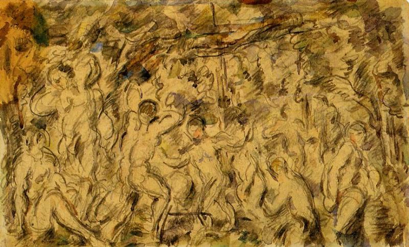 Bathers (1890) Paul Cézanne tablo - Dekolata