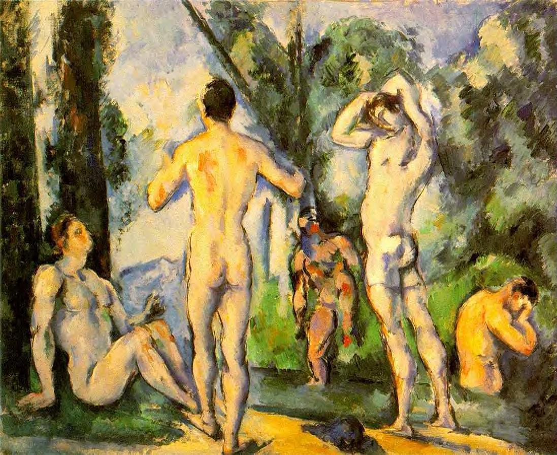 Bathers (1891) Paul Cézanne tablo - Dekolata
