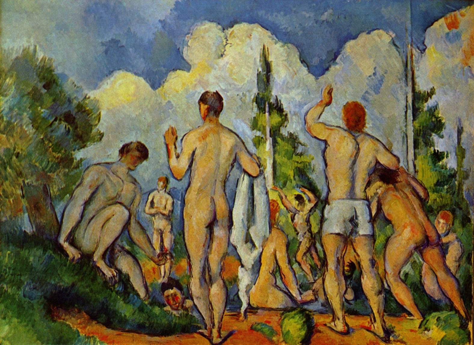 Bathers (1894) Paul Cézanne tablo - Dekolata