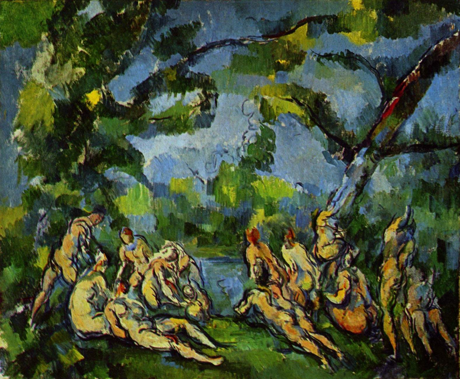 Bathers (1905) Paul Cézanne tablo - Dekolata