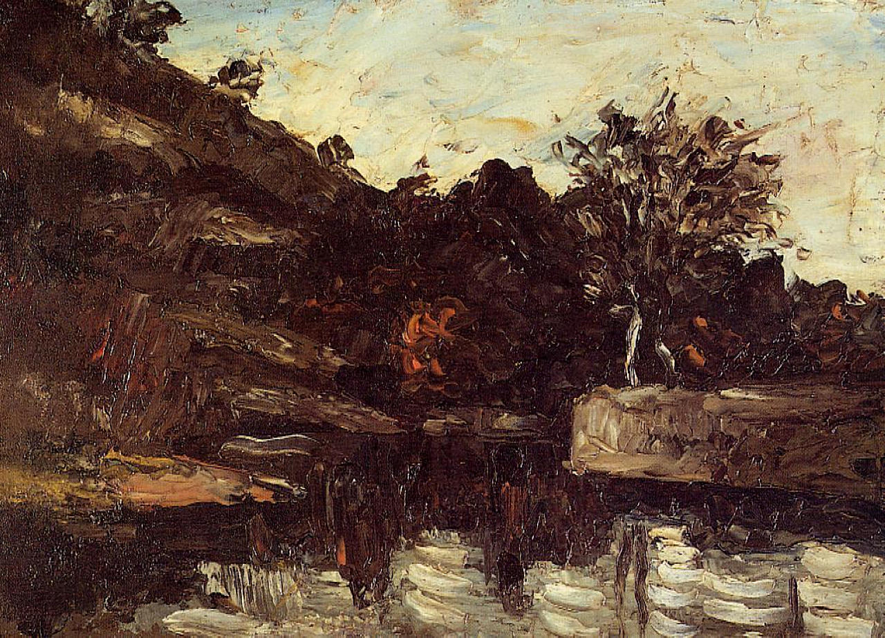 Bend in the River (1868) Paul Cézanne tablo - Dekolata