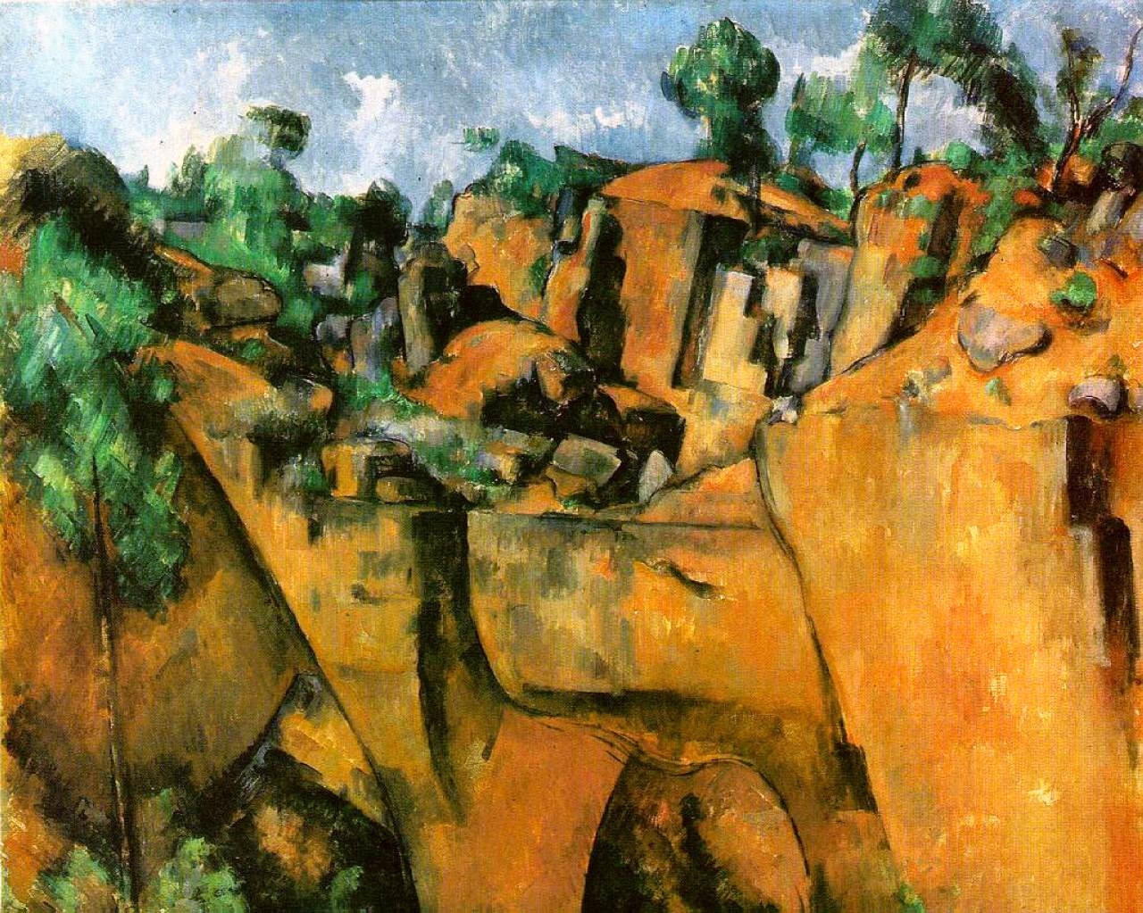 Bibemus Quarry (1900) Paul Cézanne tablo - Dekolata