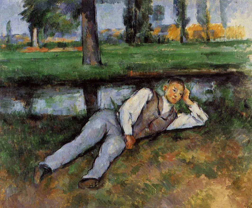 Boy Resting (1890) Paul Cézanne tablo - Dekolata
