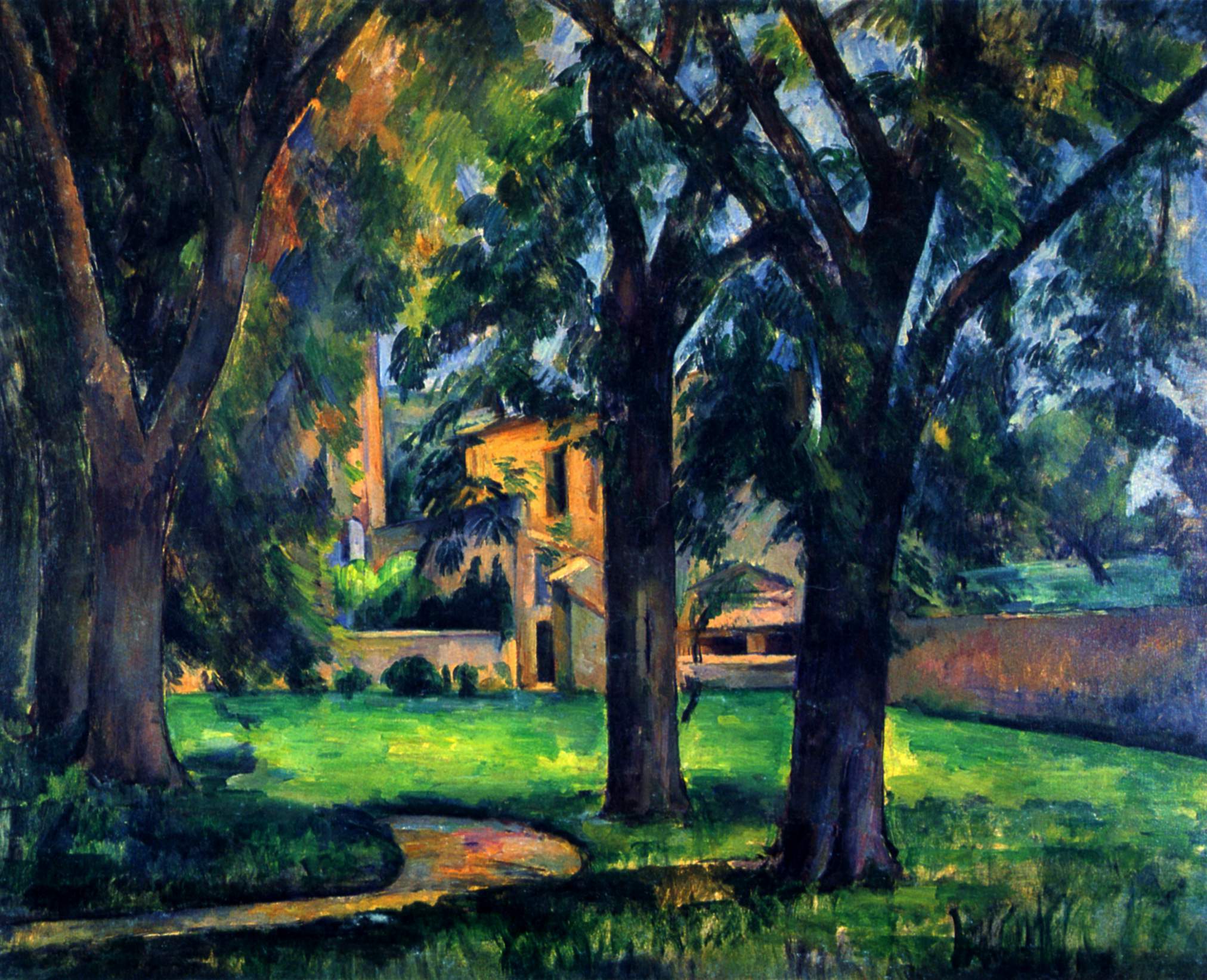 Chestnut Tree and Farm (1885) Paul Cézanne tablo - Dekolata