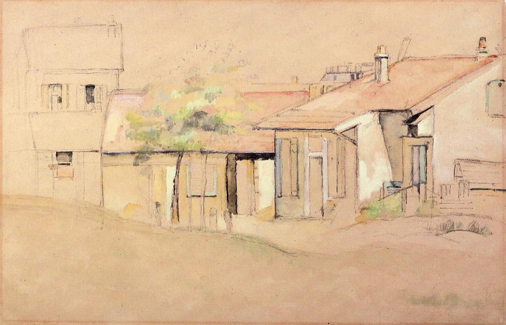 Cottages (1885) Paul Cézanne tablo - Dekolata