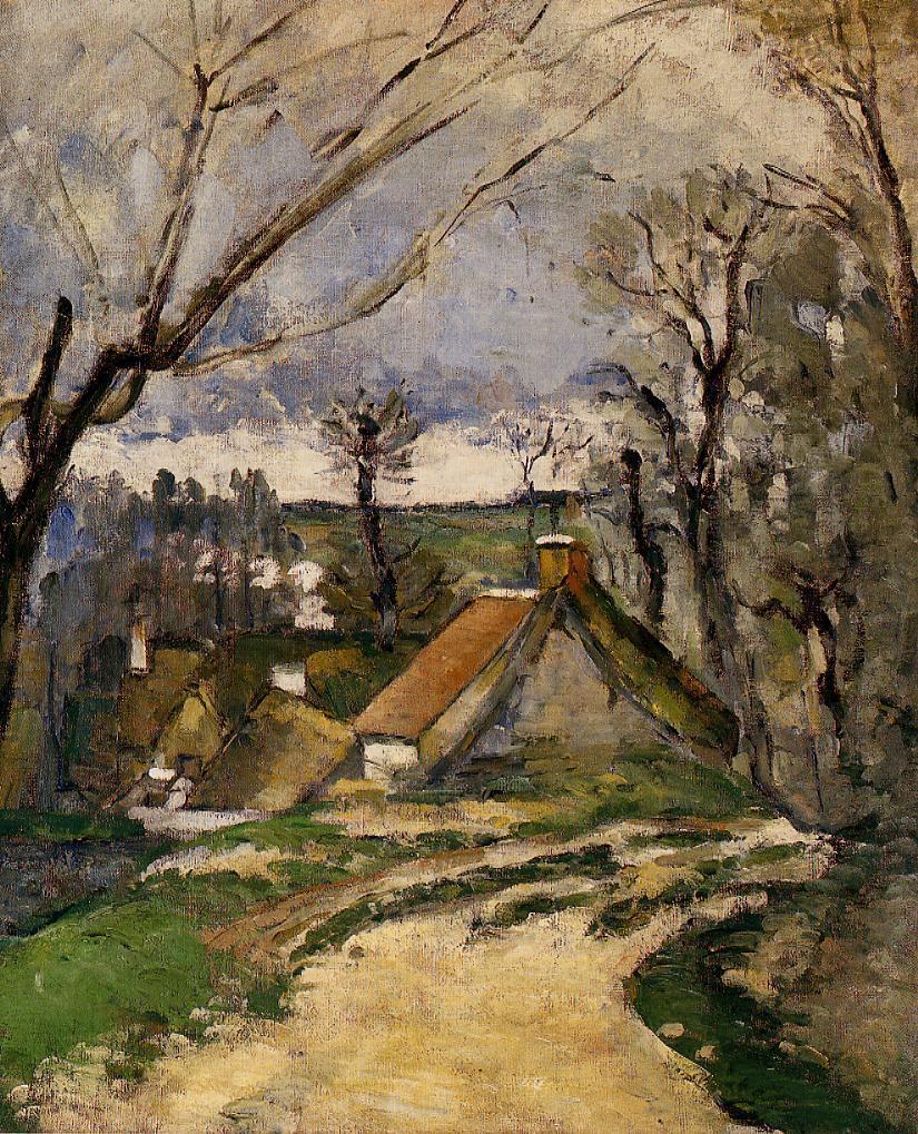 Cottages of Auvers (1873) Paul Cézanne tablo - Dekolata