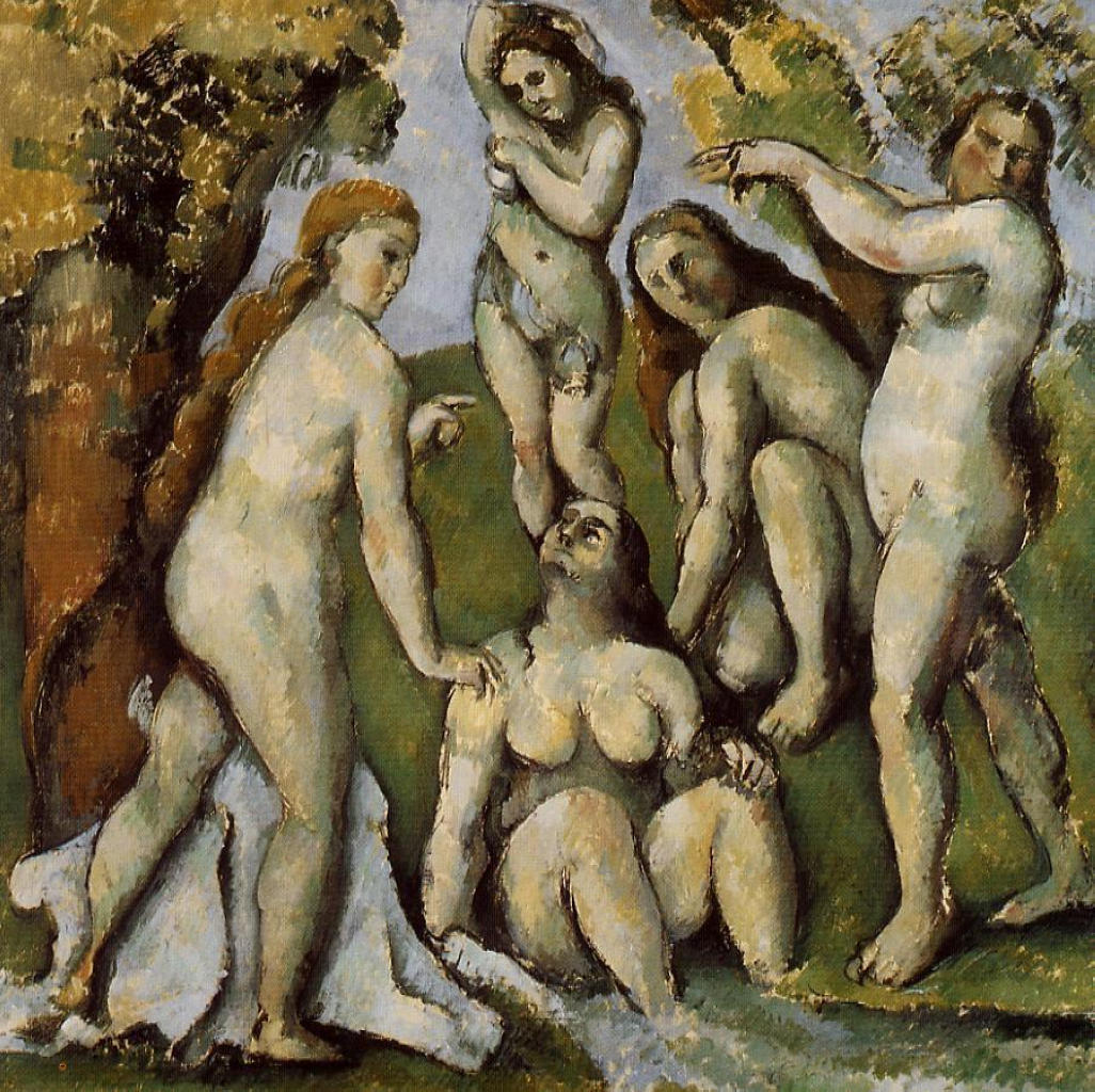 Five Bathers (1885) Paul Cézanne tablo - Dekolata