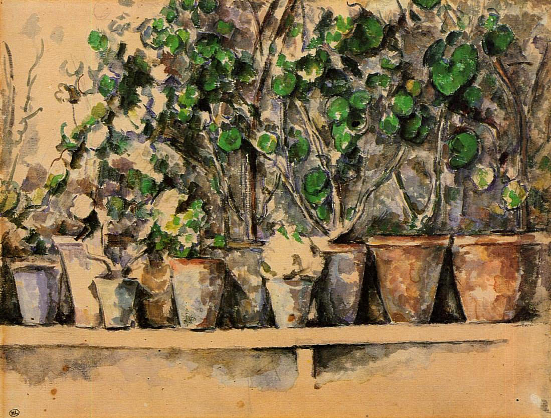Flower Pots (1887) Paul Cézanne tablo - Dekolata