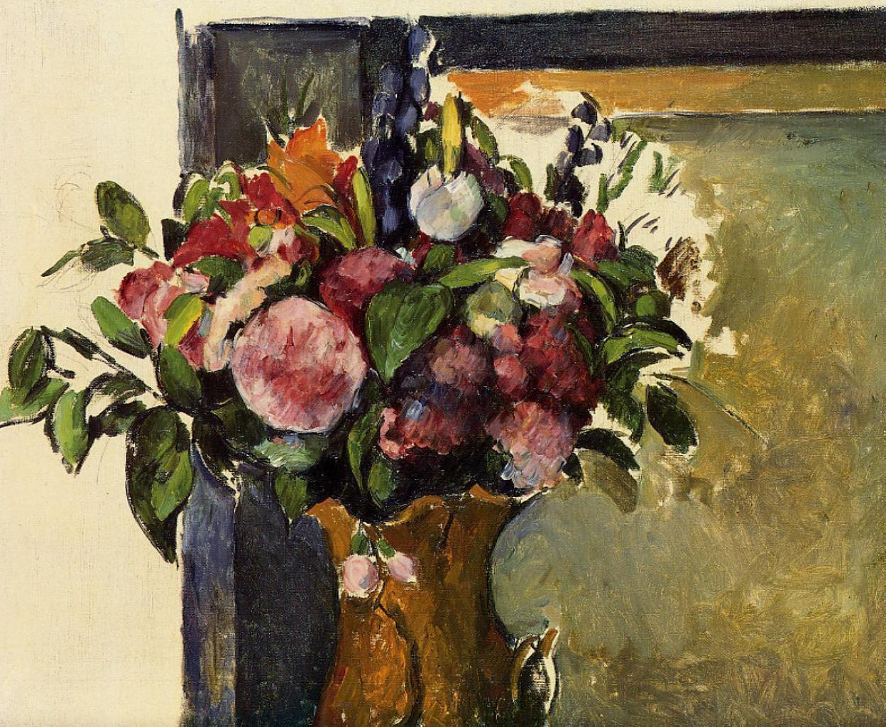 Flowers in a Vase (1882) Paul Cézanne tablo - Dekolata