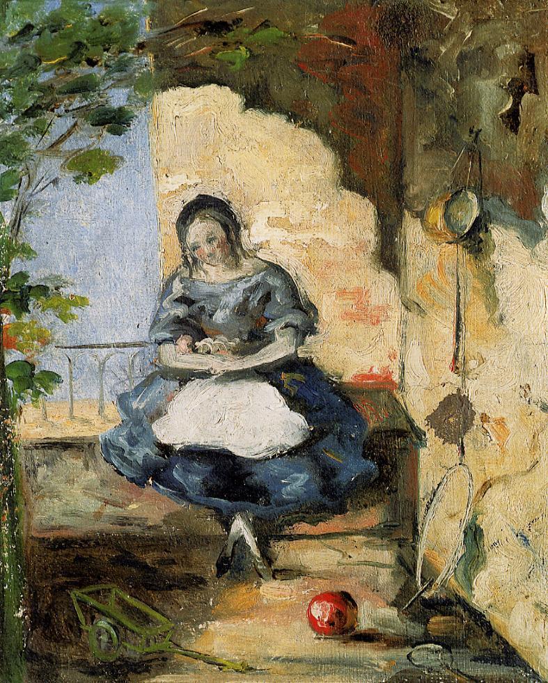 Girl (1873) Paul Cézanne tablo - Dekolata