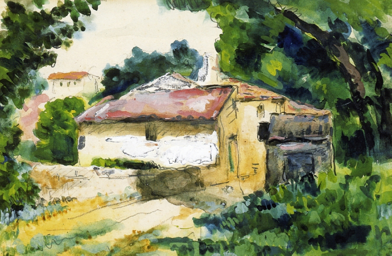 House in Provence (1867) Paul Cézanne tablo - Dekolata