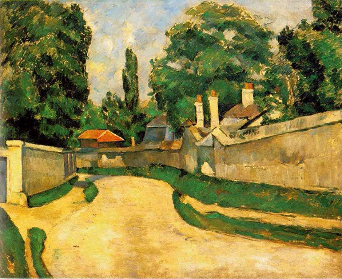 Houses Along a Road (1881) – Paul Cézanne Tablo
