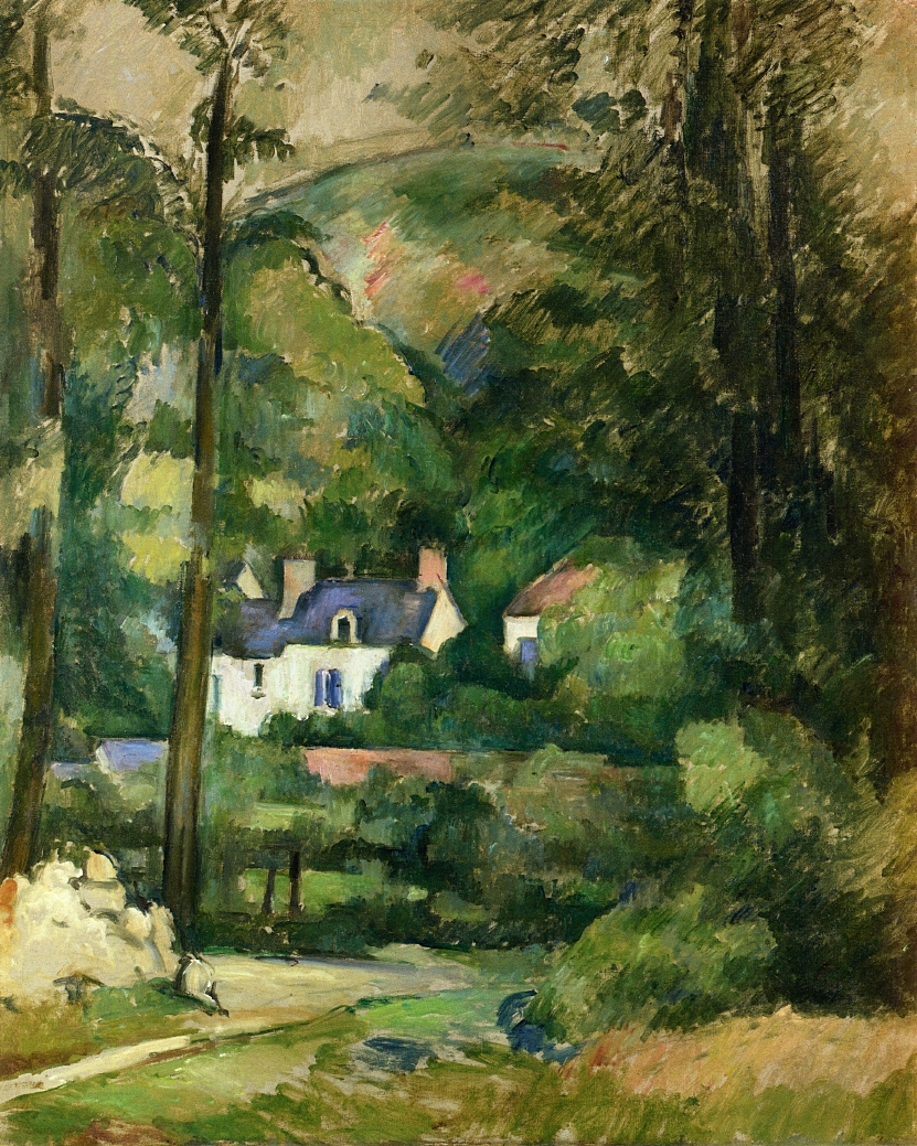 Houses in the Greenery (1881) Paul Cézanne tablo - Dekolata