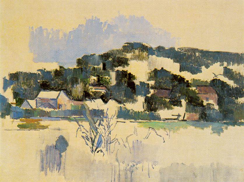 Houses on the Hill (1903) Paul Cézanne tablo - Dekolata
