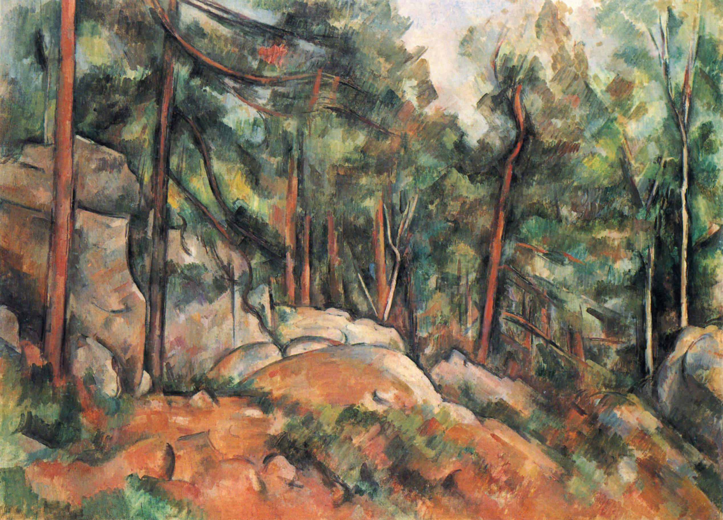 In the Forest (1899) Paul Cézanne tablo - Dekolata
