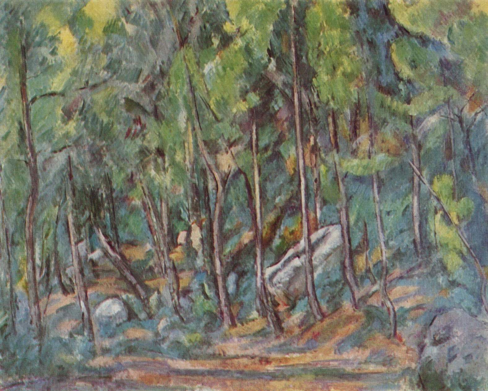 In the Forest of Fontainbleau (1882) Paul Cézanne tablo - Dekolata