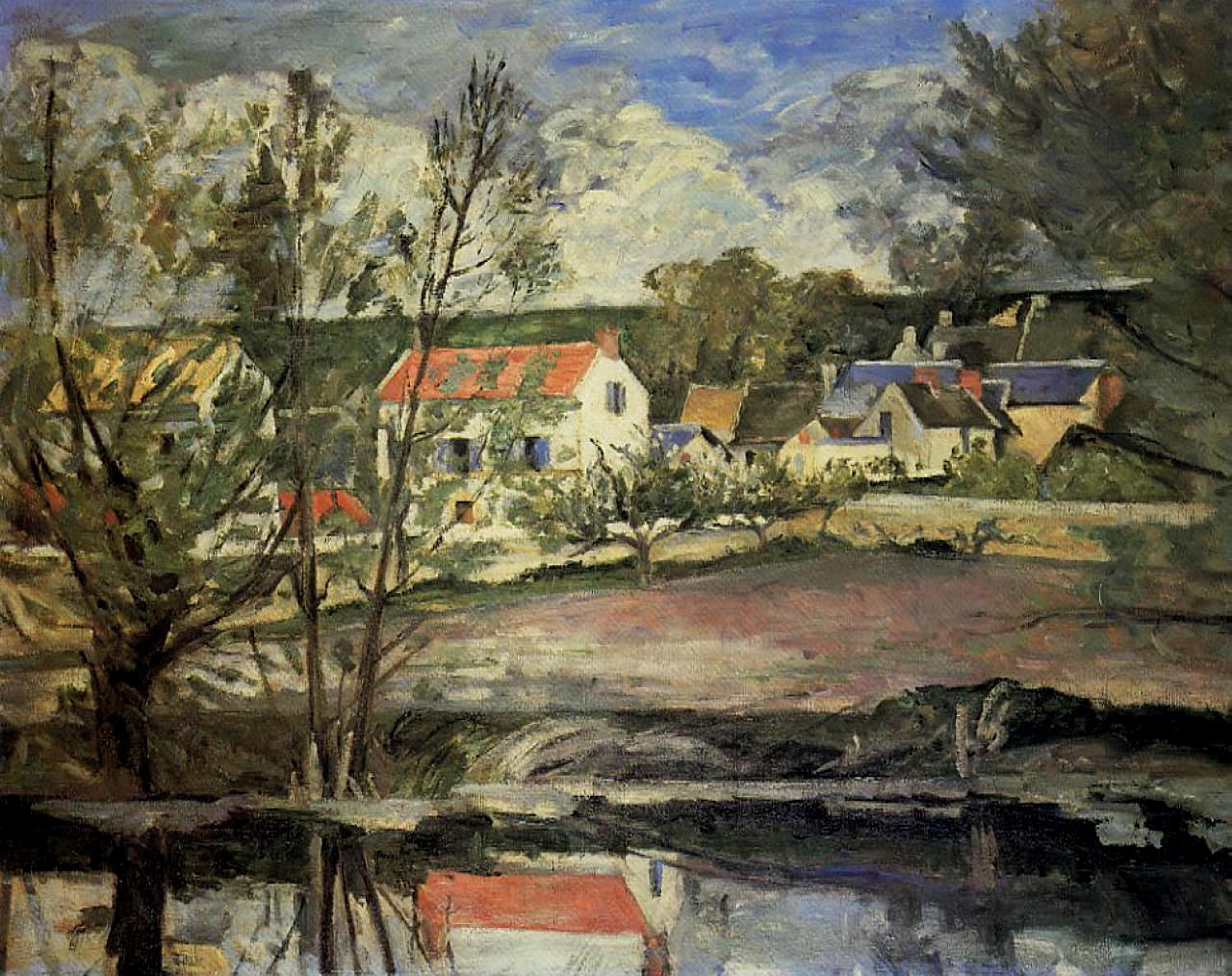 In the Oise Valley (1874) Paul Cézanne tablo - Dekolata
