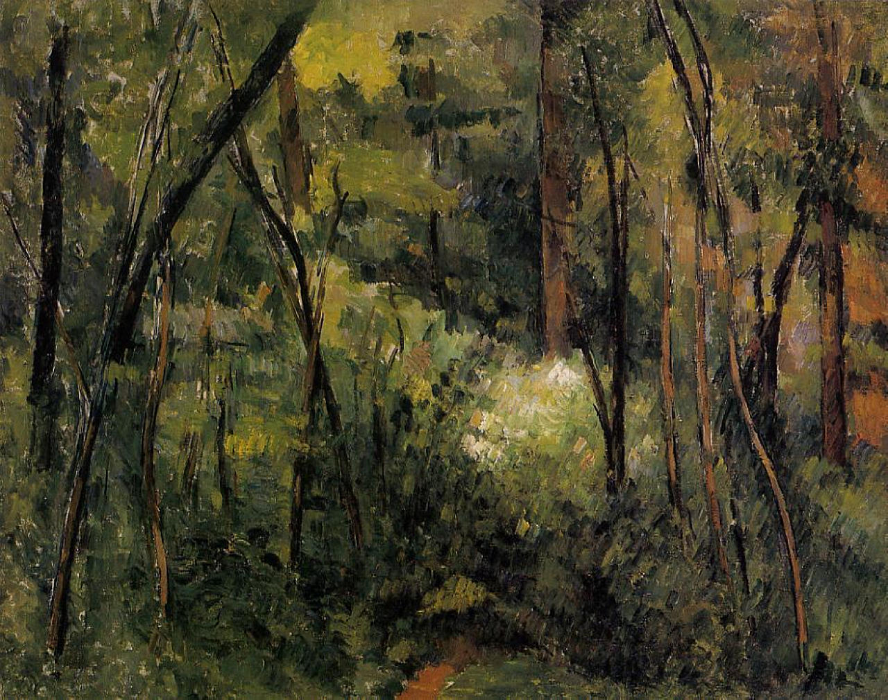 In the Woods (1885) Paul Cézanne tablo - Dekolata