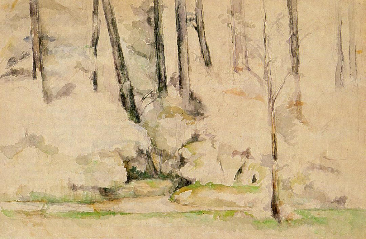 In the Woods (1894) Paul Cézanne tablo - Dekolata
